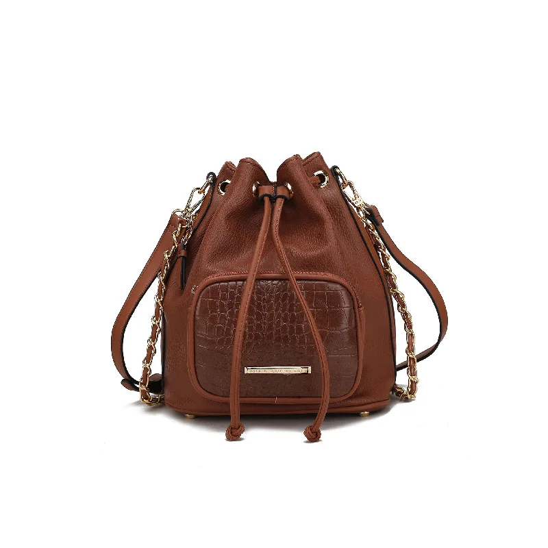 Silk bucket bag with a delicate print for a romantic lookAzalea Bucket Bag