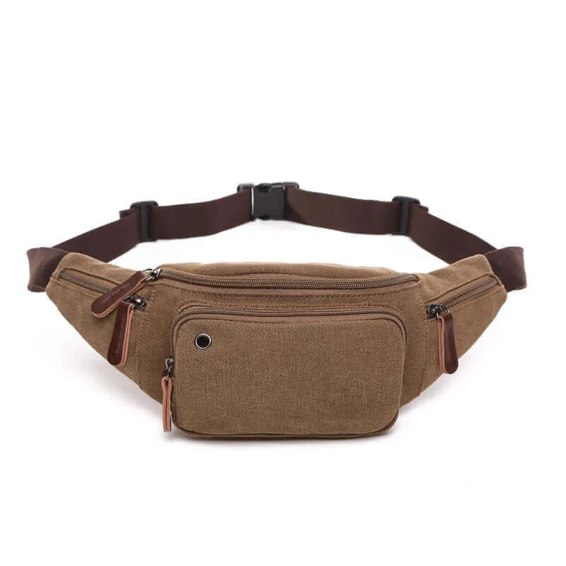 Canvas Bum Bag | Practical Men's Waist Bag