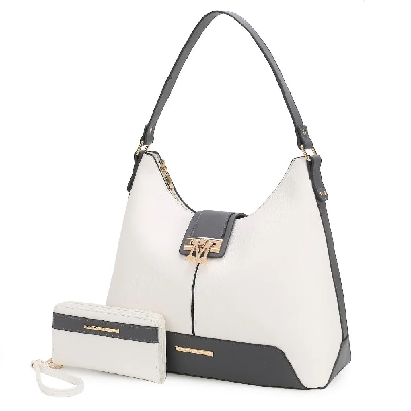 Leatherette hobo bag with a quilted pattern for a sophisticated touchGraciela Hobo Vegan Leather Color Block Handbag Leatherette hobo bag with a quilted pattern for a sophisticated touchGraciela Hobo Vegan Leather Color Block Handbag
